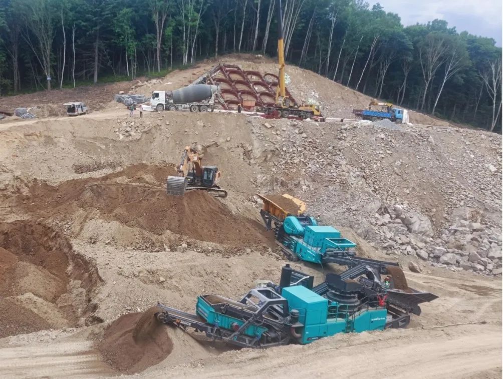 威尼克斯wac5000普石勒成套移动破碎设备助力哈伊高铁铁伊段建设